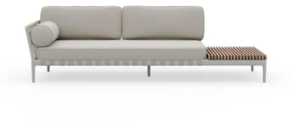 Vipp 720 Open-Air Open End Right Light Grey Outdoor Sofa