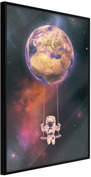 ARTGEIST Poster with Frame - The Whole World is a Playground Gold 30x45