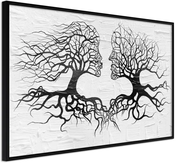 ARTGEIST Poster with frame - Like the Old Trees with black passepartout 60x40