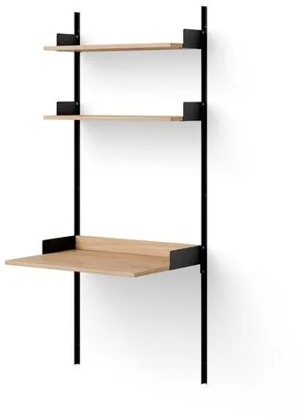 New Works Study Shelf 1900 Oak/Black
