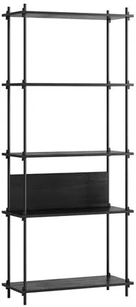 MOEBE S.200.1.A Black/black Shelving System