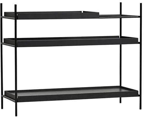 Woud Tray Low Shelf Black/Black