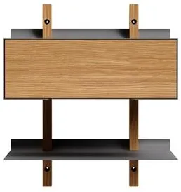 Eva Solo Smile Bedside Table With Shelf Oak/Grey