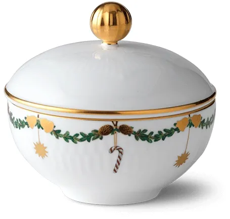 Royal Copenhagen Star Fluted Christmas sugar bowl - 15 cl