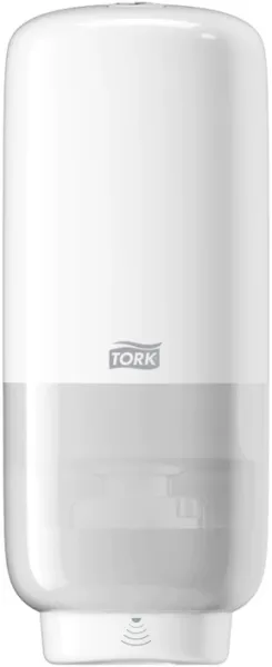 Tork S4 dispenser for foam soap, touch-free, white plastic