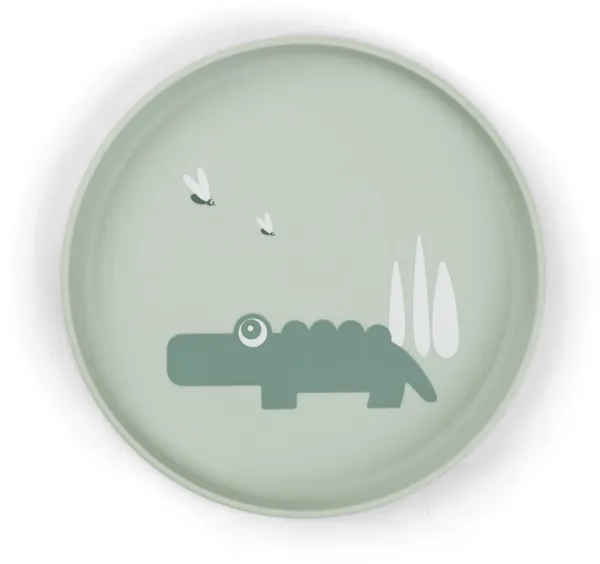 Foodie Plate Croco Green